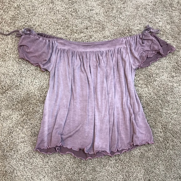 American Eagle Outfitters Tops - AEO | Purple off the shoulder top